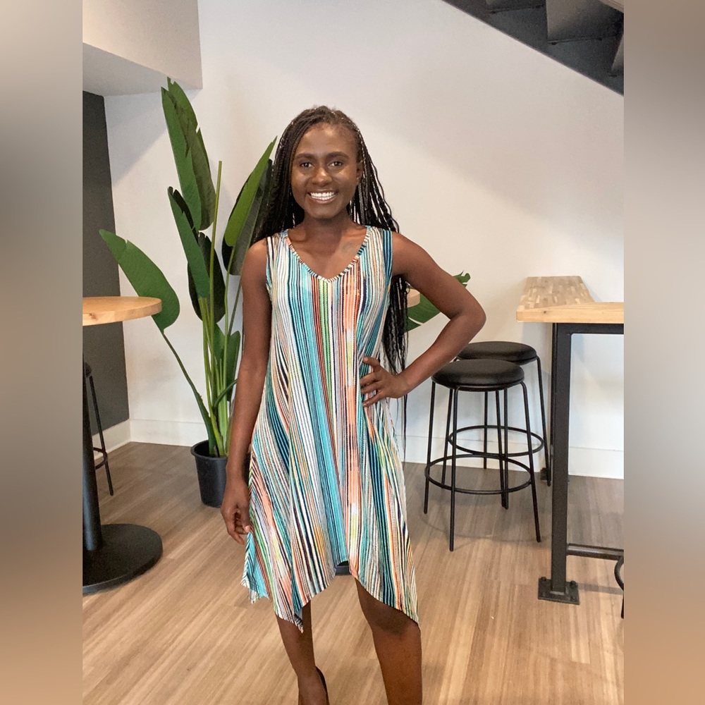 Colorful Drip summer dress